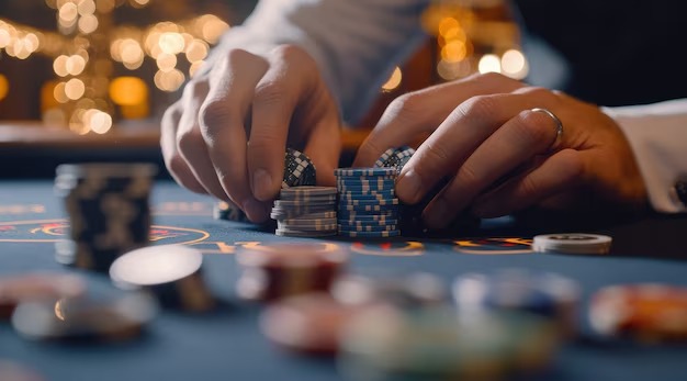 Live dealer broadcast Live dealer spinning the French Roulette wheel